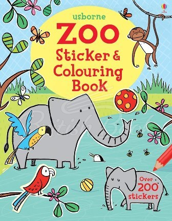Книга Zoo Sticker and Colouring Book зображення
