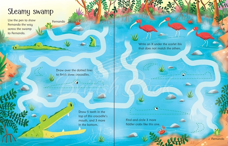 Книга Wipe-Clean Jungle Activities зображення 2
