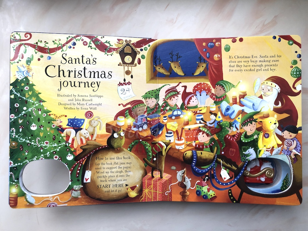Книга Santa's Christmas Journey with Wind-up Sleigh зображення 2