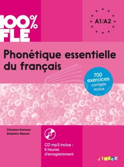 Книжка з диском Phonétique essentielle du français 100% FLE A1/A2 Livre avec CD mp3 зображення