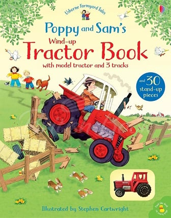 Книга Usborne Farmyard Tales: Poppy and Sam's Wind-up Tractor Book зображення