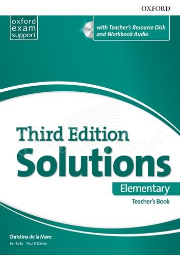 Книга для вчителя Solutions Third Edition Elementary Teacher's Book with Teacher's Resource Disc and Workbook Audio зображення