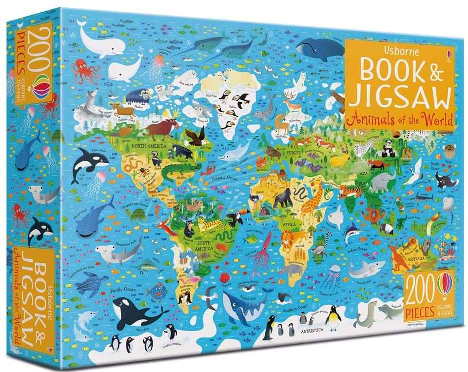 Пазл Usborne Book and Jigsaw: Animals of the World зображення 1