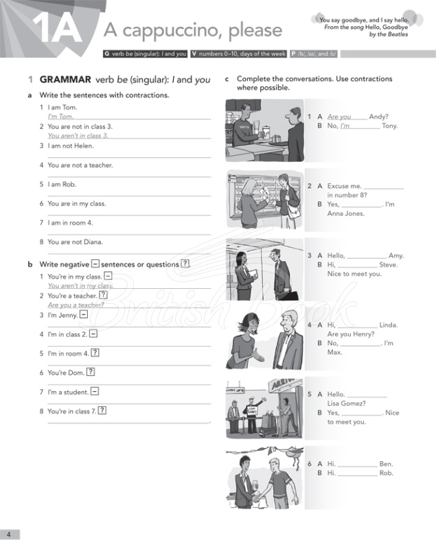 Робочий зошит English File Fourth Edition Beginner Workbook with key зображення 1