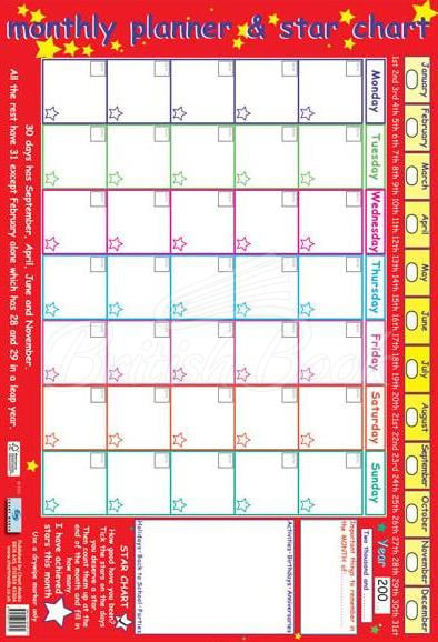 Плакат Monthly Planner and Star Chart Poster зображення