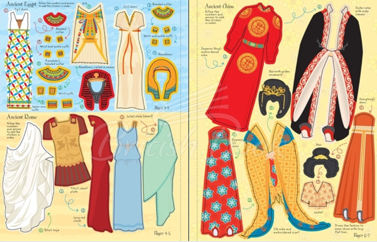 Книга Sticker Dolly Dressing: Fashion Long Ago зображення 3