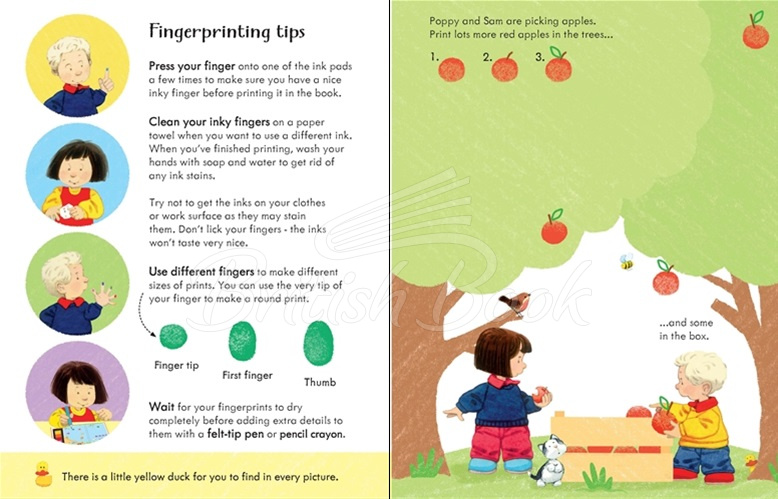 Книга Usborne Farmyard Tales: Poppy and Sam's Fingerprint Activities зображення 1