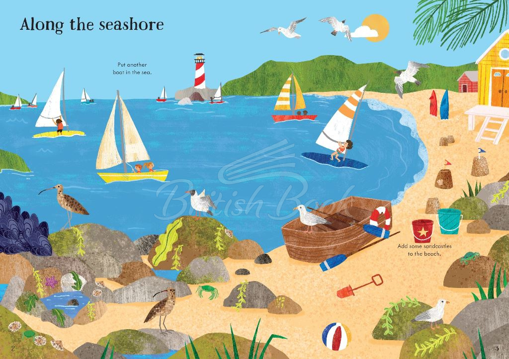 Книга Little First Stickers: Seashore зображення 3