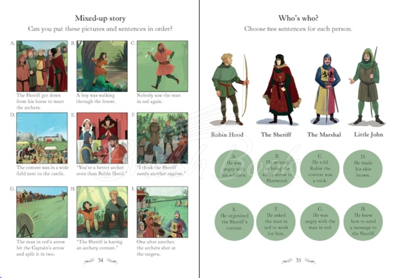 Книга Usborne English Readers Level 2 Robin Hood and the Silver Arrow зображення 3