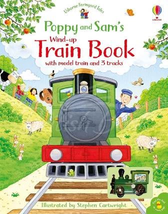 Книга Usborne Farmyard Tales: Poppy and Sam's Wind-Up Train Book зображення