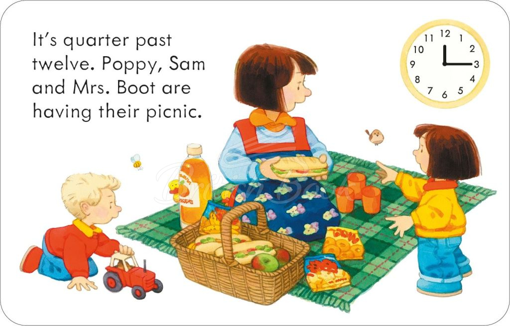 Картки Usborne Farmyard Tales: Poppy and Sam's Telling the Time Flashcards зображення 3