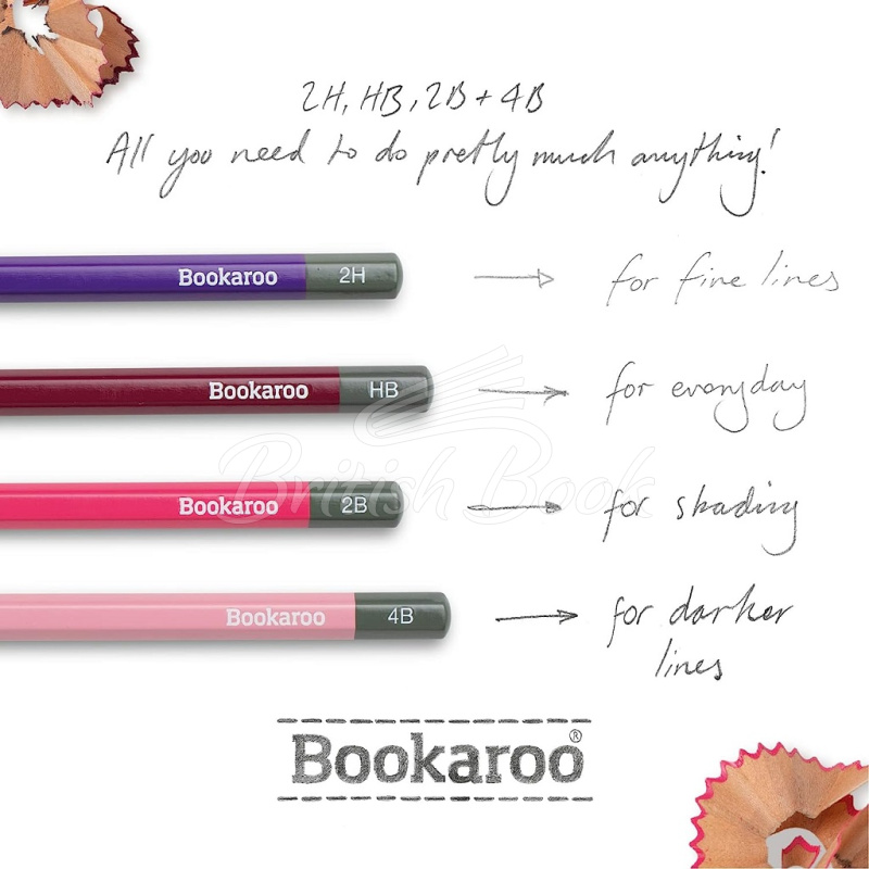 Набор Bookaroo Graphite Pencils Pinks изображение 2