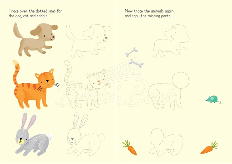 Книга Little Wipe-Clean Animals to Copy and Trace зображення 2